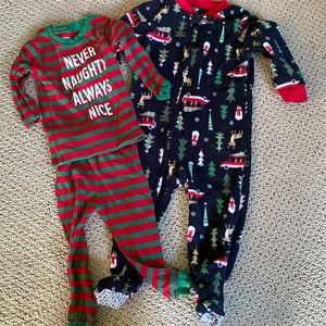 Carters Set of 2 Christmas Jammies